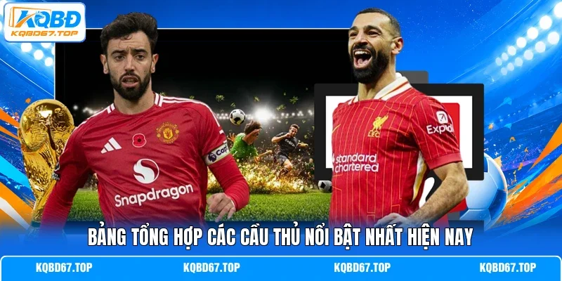 Bảng tổng hợp các cầu thủ nổi bật nhất hiện nay