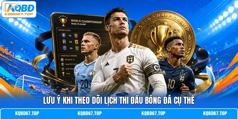 Lưu ý khi theo dõi lịch thi đấu bóng đá cụ thể